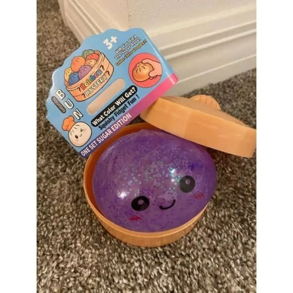 Brand new purple glitter Dumpling squishy Viral Toy